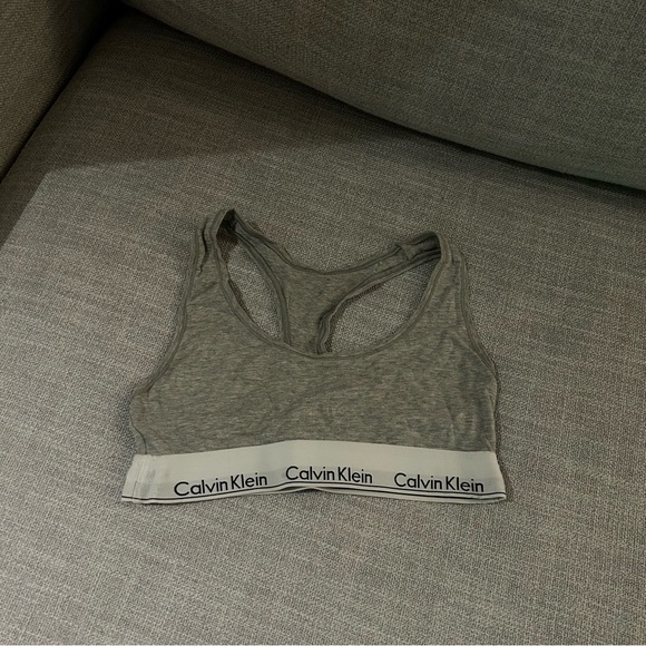 Calvin Klein cotton logo bralette - Picture 1 of 3